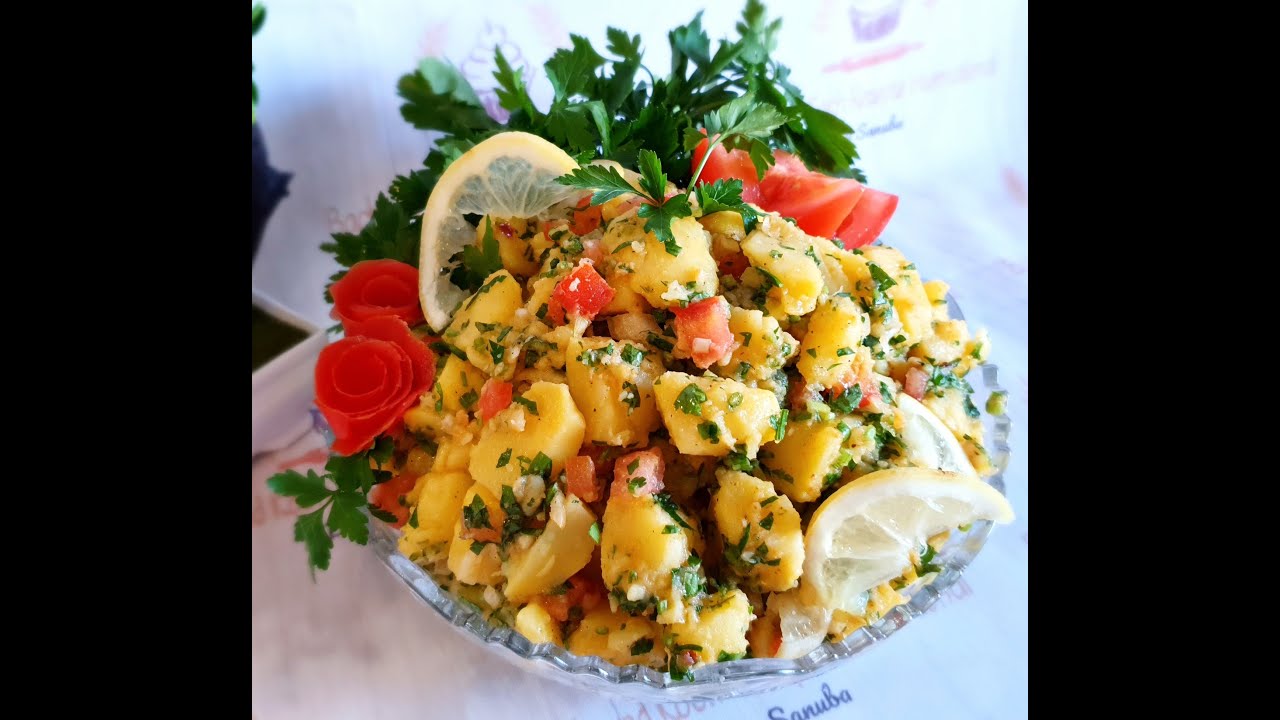 Sommerlicher arabischer Kartoffelsalat erfrischend lecker