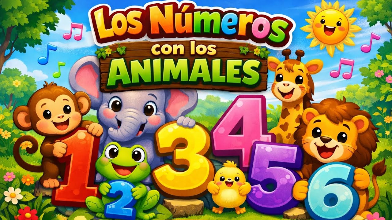 Canción los animales y los números #cancionesinfantiles 