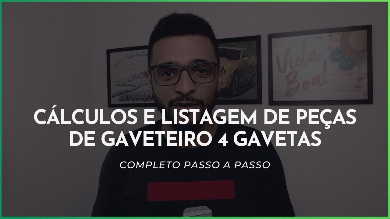 Aprenda calcular e fazer listagem de peças de gaveteiros de cozinha