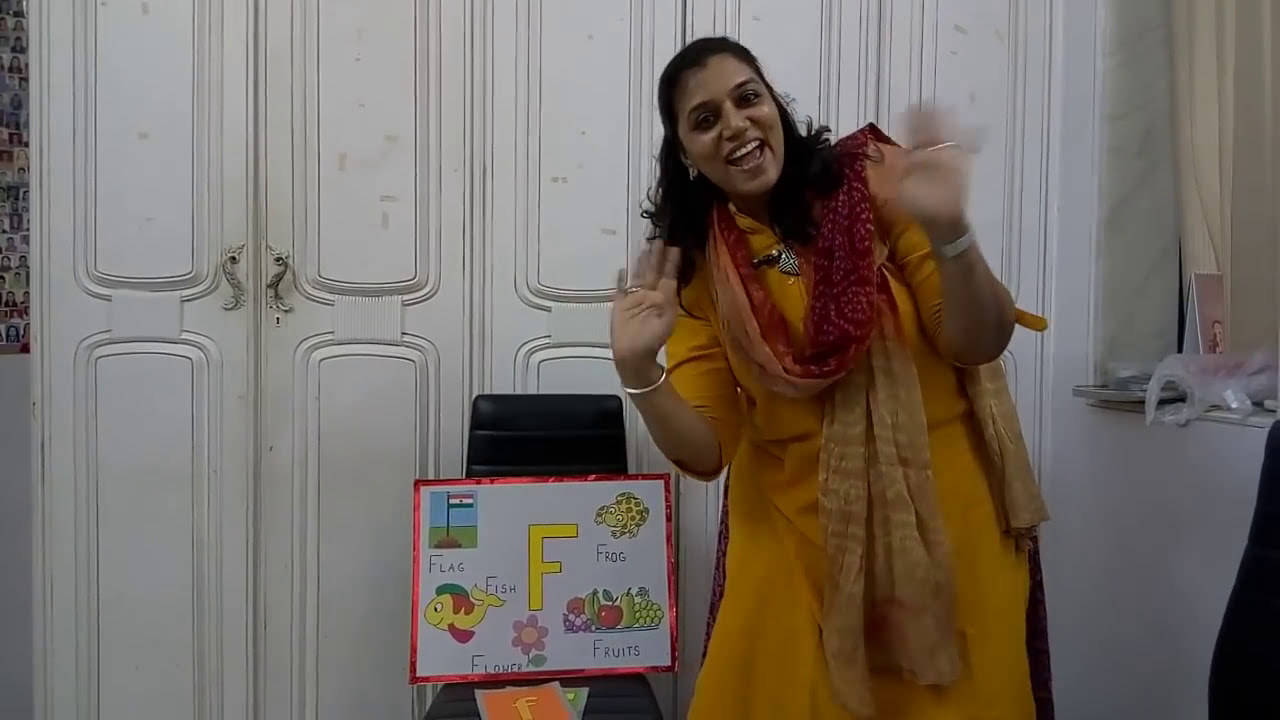Mumbai Montessori Teacher Training.📞+91-9833119953 Teach Nursery Kids Letter F With Song. ECCE Prog