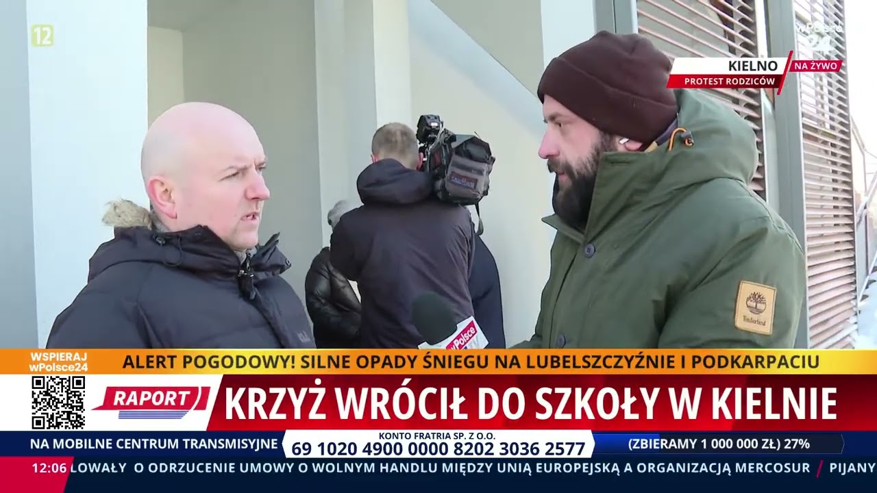Trwa walka w obronie krzyża w Kielnie! Szokujące sceny