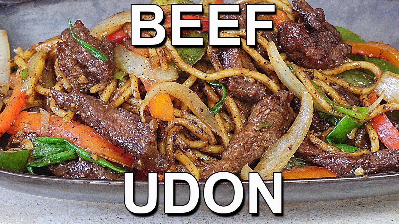 BEEF UDON STIR FRY – Beef Stir Fry Udon Noodles Black Pepper Sauce