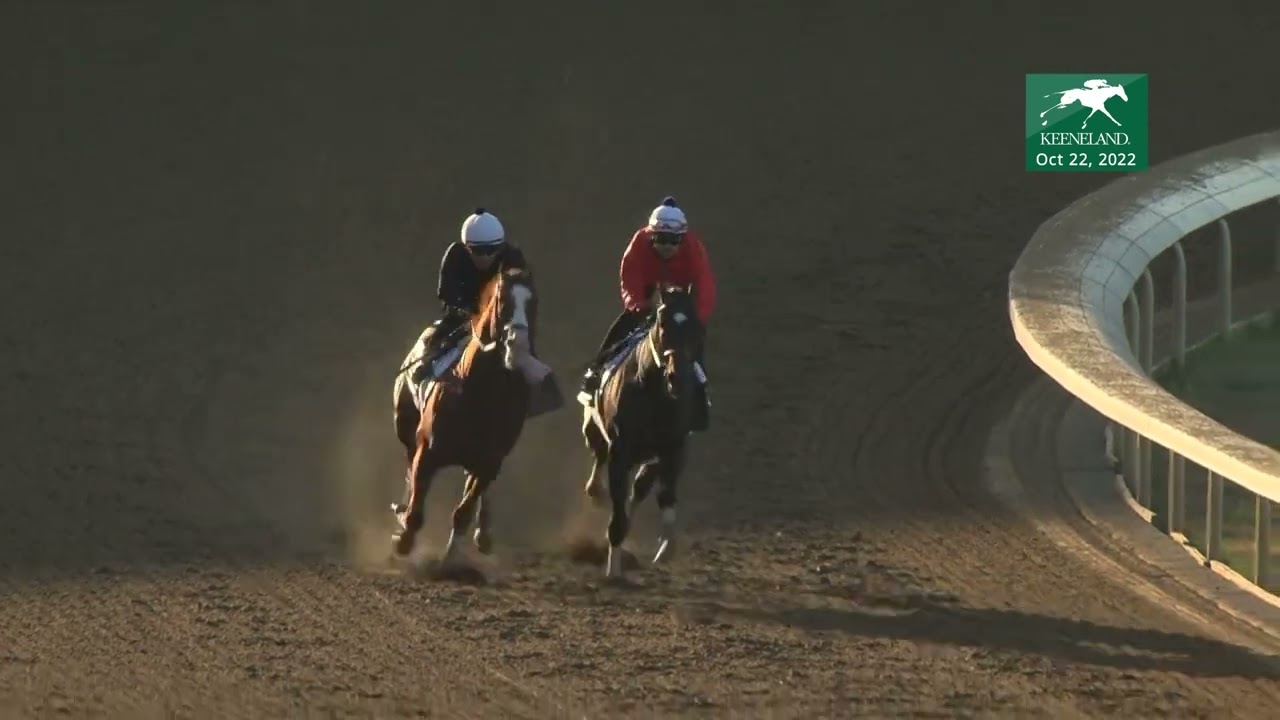 Jack Christopher (Outside) and Blazing Sevens (Inside) Work at Keeneland 10.22.2022