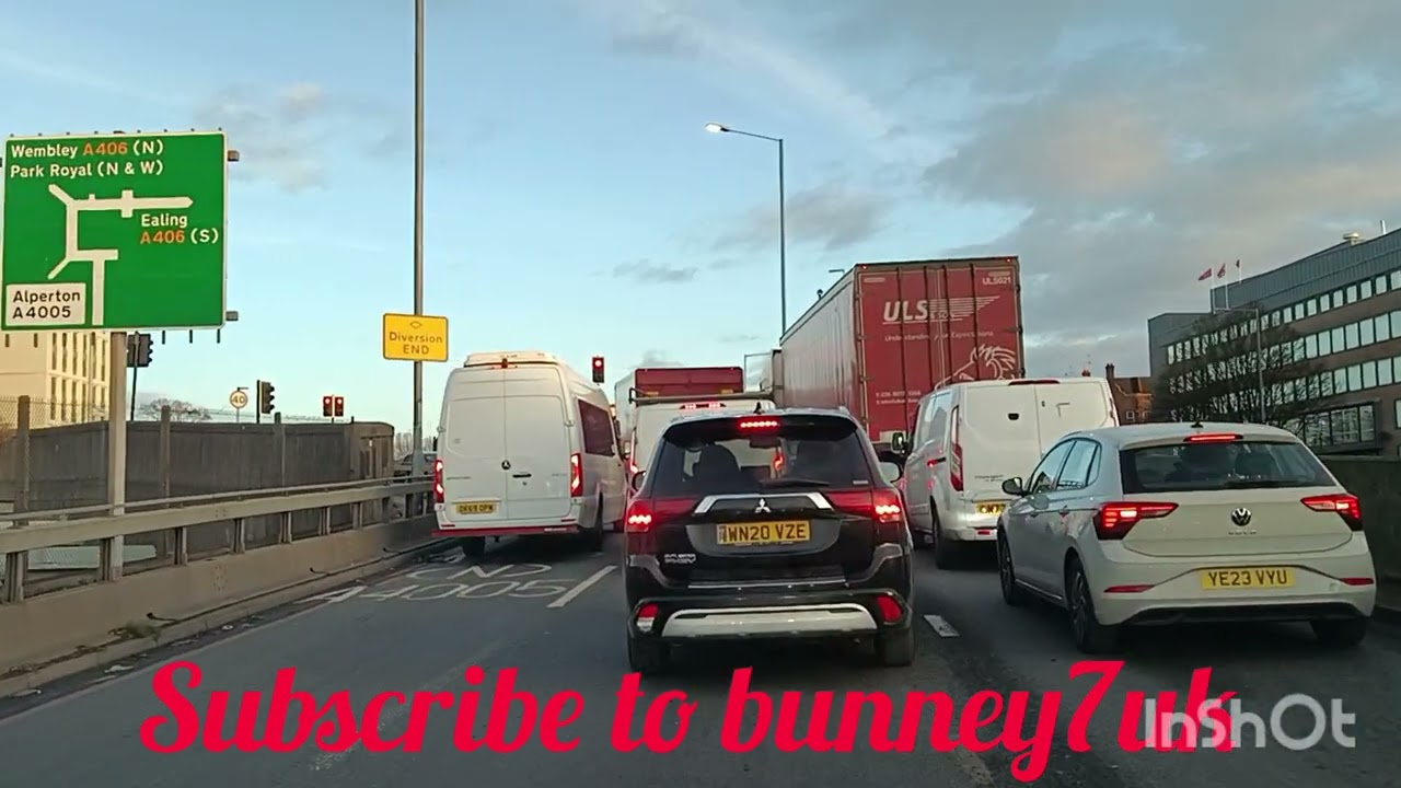 Driving from greenford London to Luton in the UK 