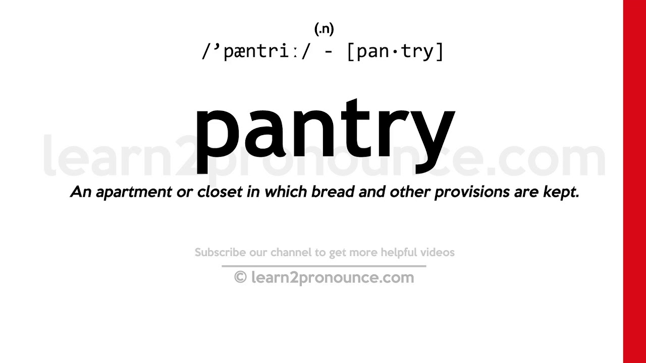 Wymowa Spiżarnia | Definicja Pantry