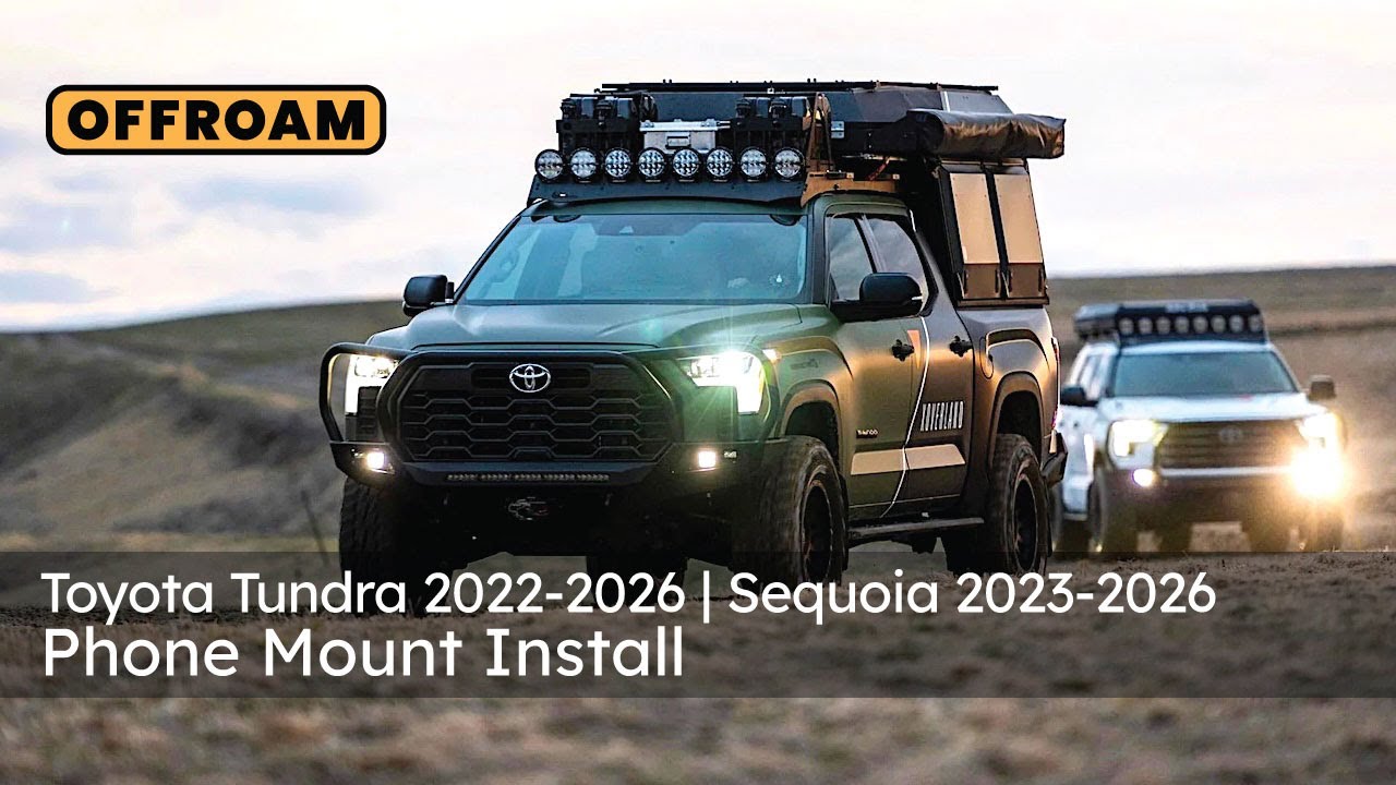 Установка держателя для телефона на Toyota Tundra 2022-2026 | Sequoia 2023-2026 — OFFROAM