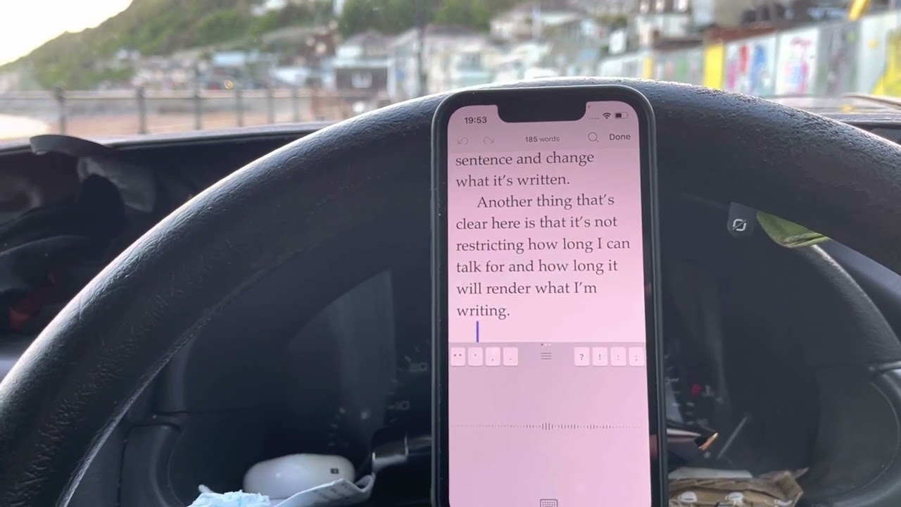 Writing a book using free dictation in iOS