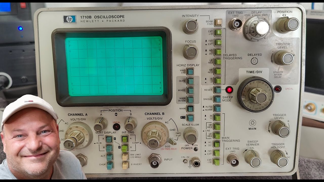 HP 1710B oscilloscope 2ch 200MHz 1976 teardown repair