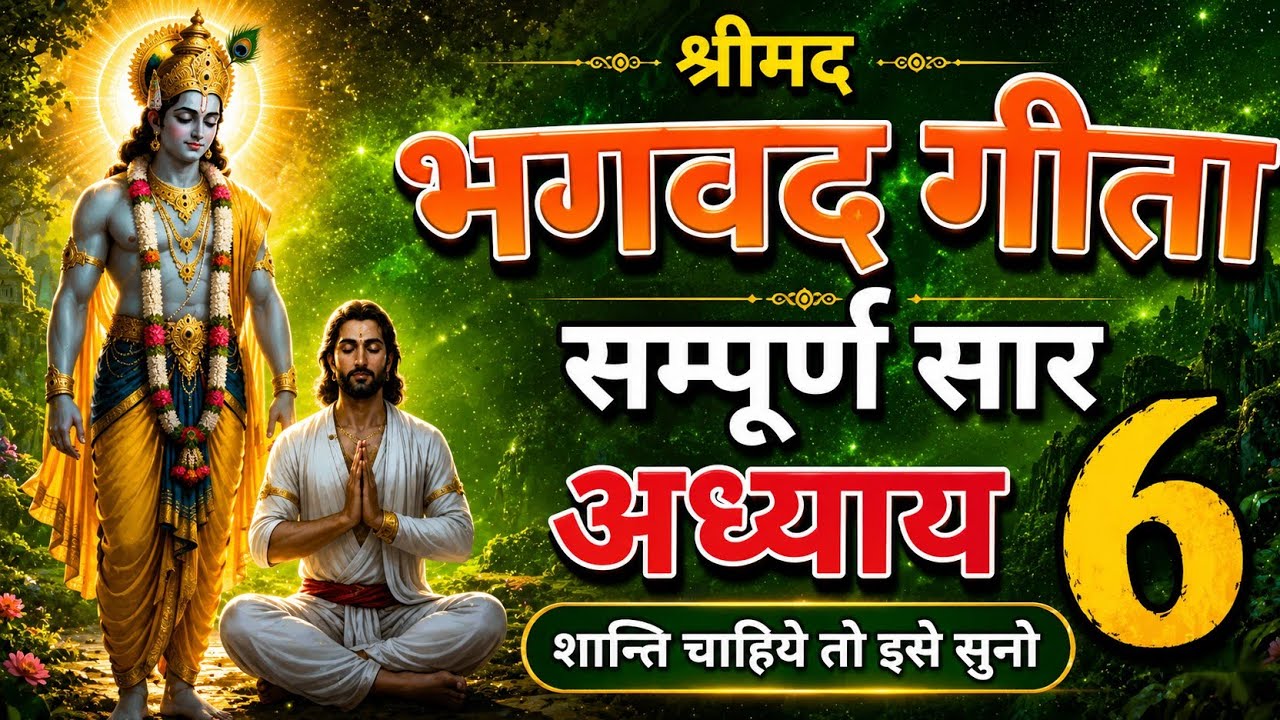 मन को शांत कैसे करें? ध्यान की सही विधि क्या है | भगवद गीता अध्याय 6 | Bhagvad Gita Saar | DhyanYog
