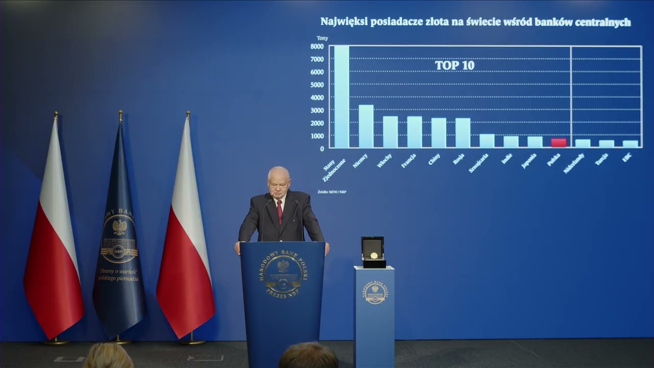 Prezes NBP: Jesteśmy w TOP 10 państw o największych zasobach złota na świecie