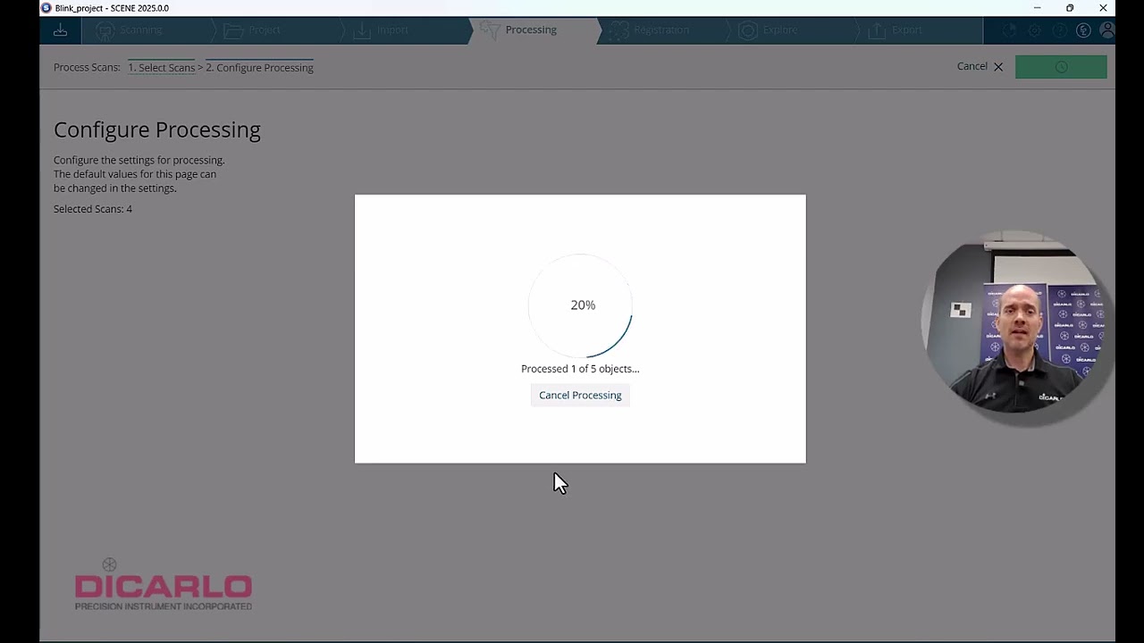 FARO Blink import processing and registration of recorded data using FARO Scene 2025
