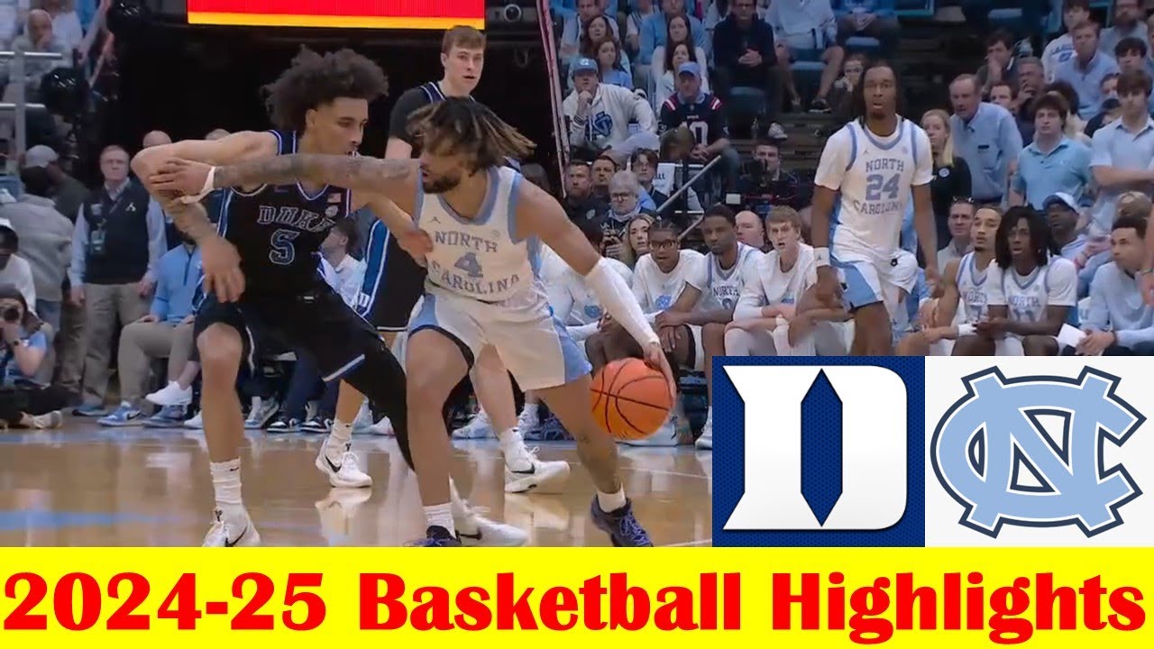 #2 Duke vs North Carolina Basketball Game Highlights 3 8 2025