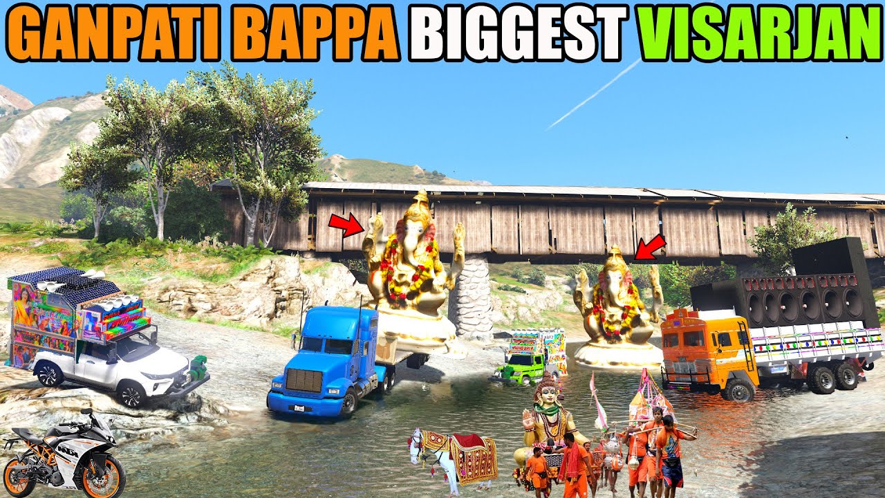 BIGGEST GANPATI BAPPA VISARJAN | GTA 5 😲
