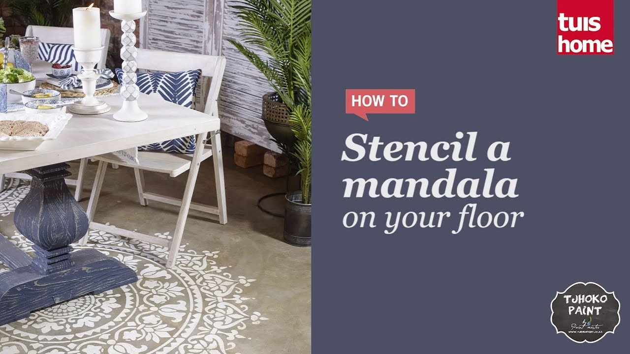 Stencil a mandala on your floor