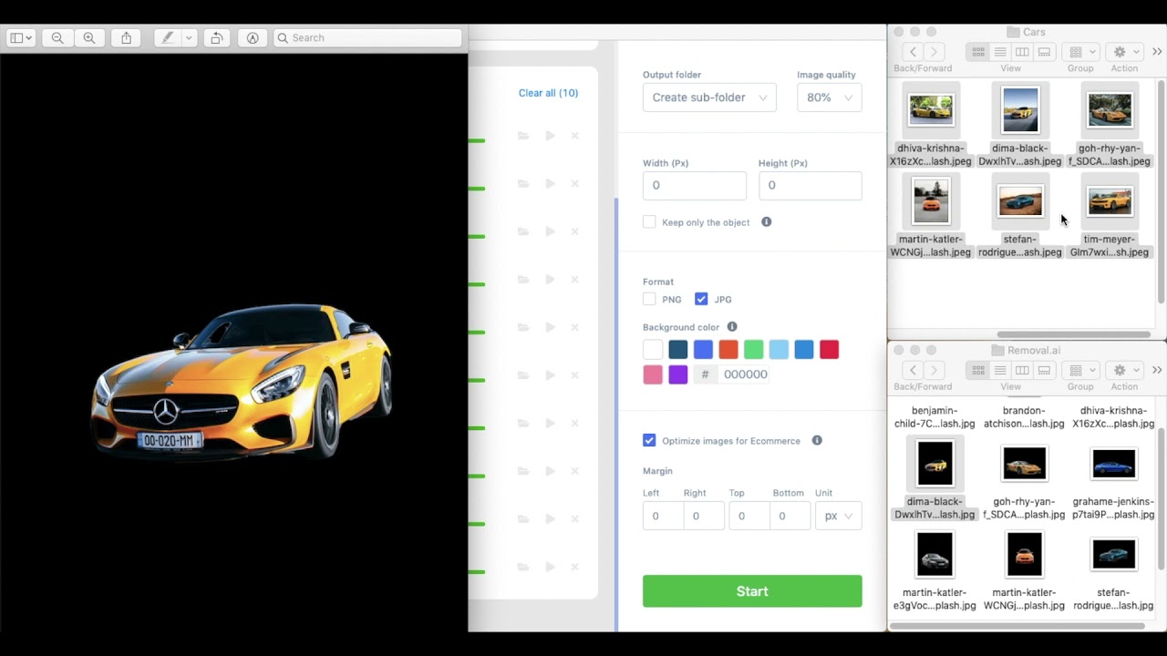 Car Dealership Bulk Image Background Remover API