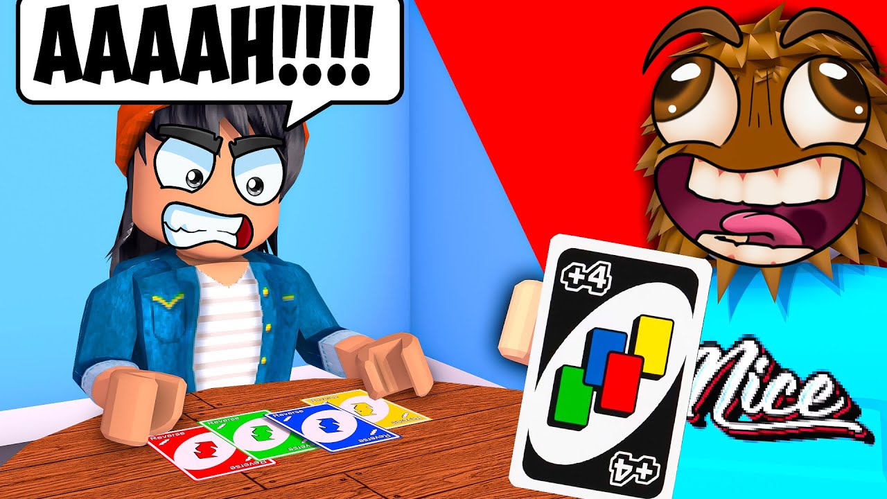 Заставляю друзей злиться в Roblox Uno