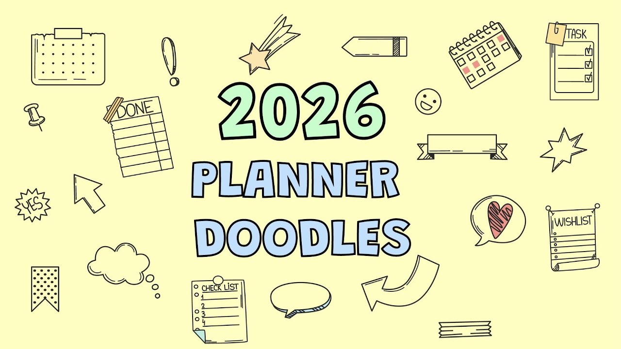 Planner Doodle Ideas |  Easy Planner Doodle Icons | Doodle Planner 2026 | neensdoodles #planner
