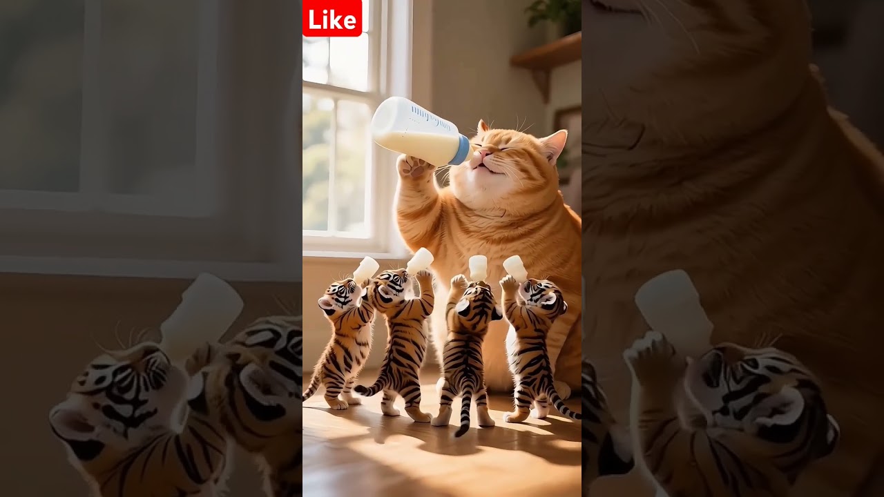 cat vs tiger #tiktok #shorts #shortsfeed #reels #cat #catlovers #yt #tiger #cartoon
