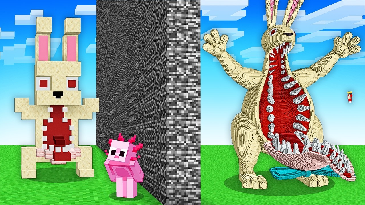 I Cheated With 99 NIGHTS EASTER BUNNY MONSTER in Minecraft Build Battle!