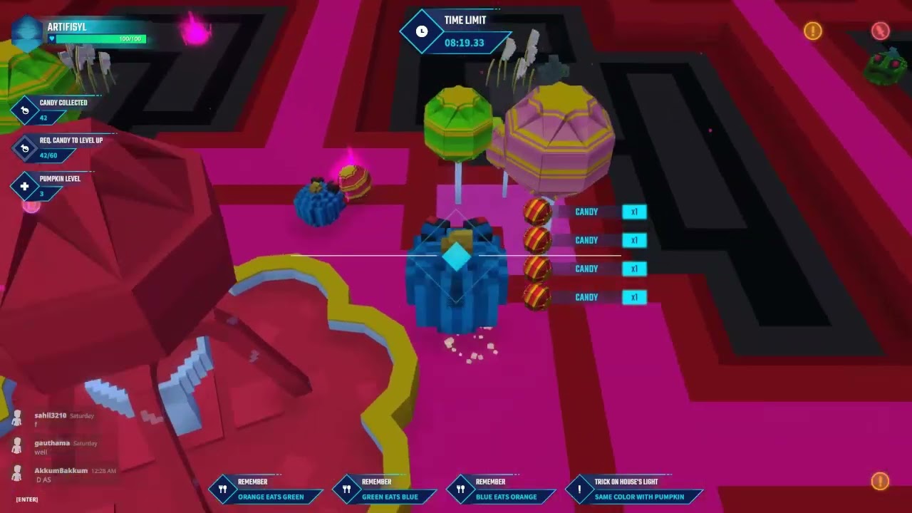 POSSESSED PUMPKIN by @PANDAYMETA [Sandbox Game - Builders Challenge 3]