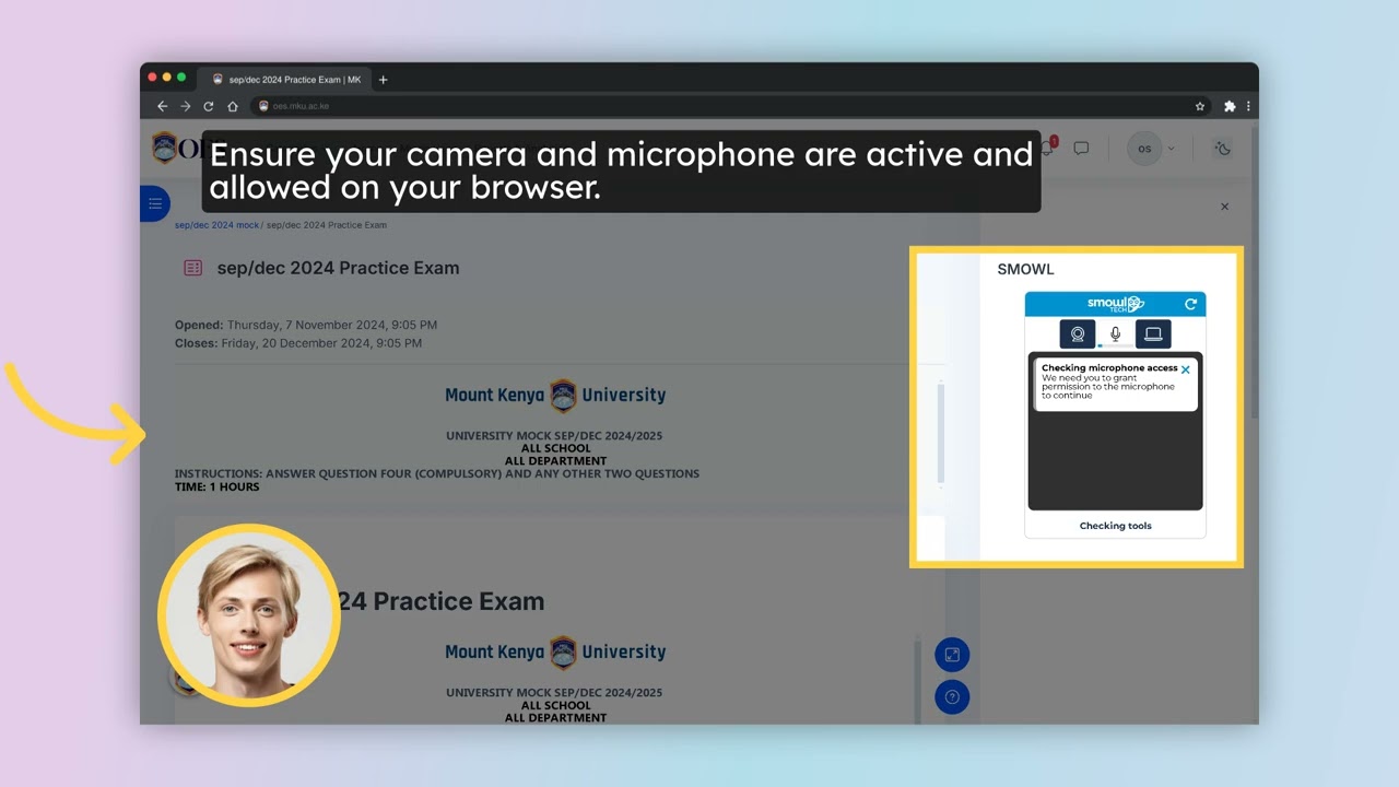 How to sit for your exam online  on MKU OES
