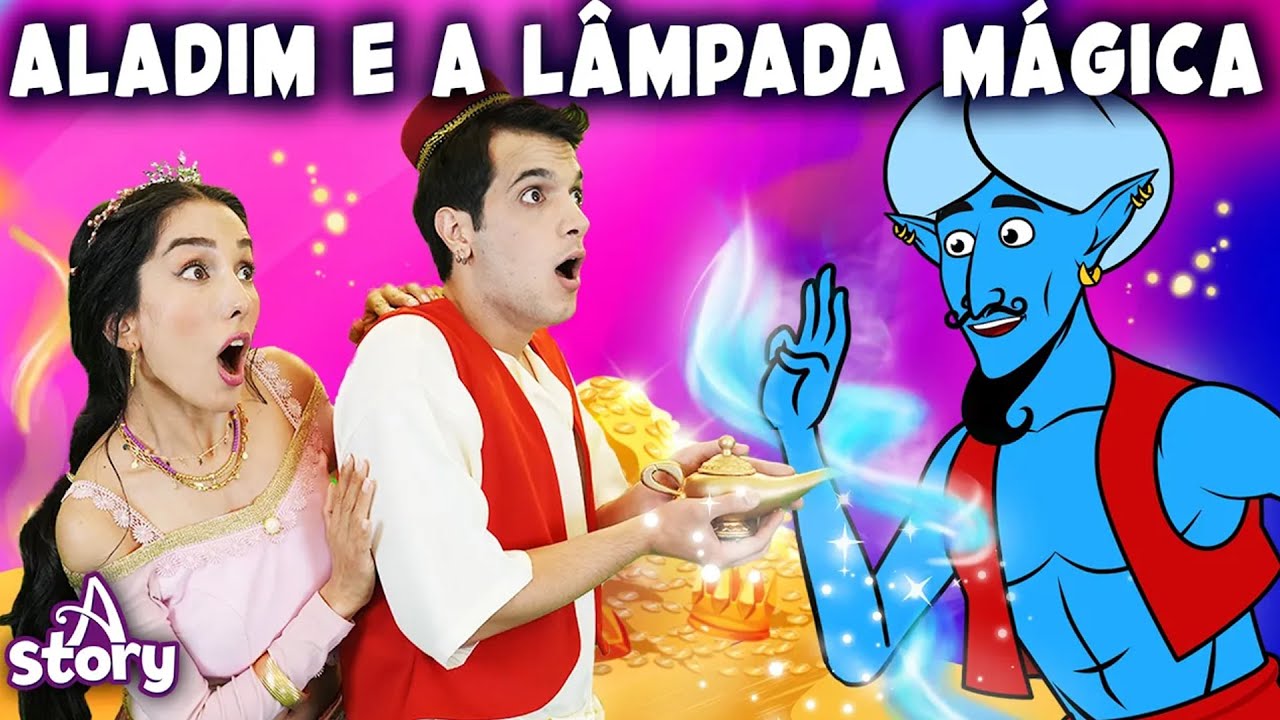 Aladim e a Lâmpada Mágica + A Princesa Rosa e o Pássaro Dourado | A Story Portuguese