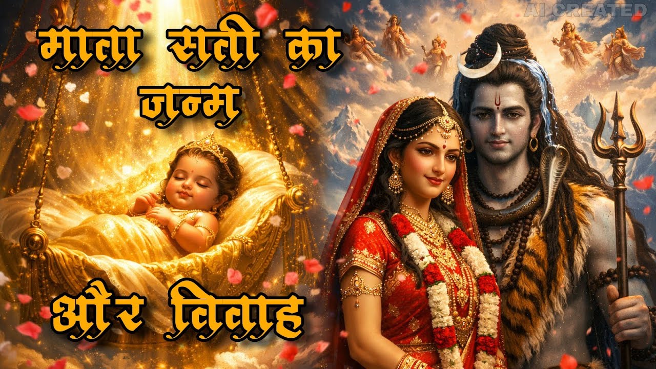 माता सती का जन्म और विवाह | भगवान शिव सती विवाह | पौराणिक कथा | #SatiJanam #MythologyStory