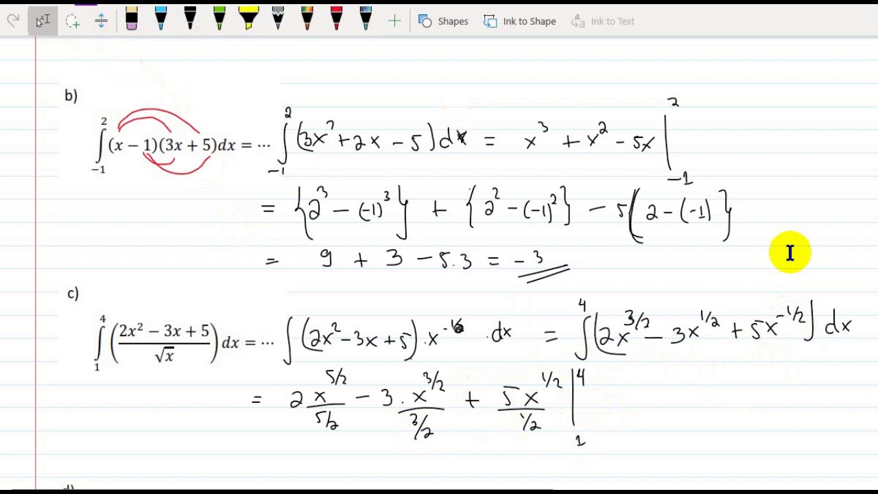 Matematika Wajib Kelas 11 : Integral Fungsi Aljabar 2 (Integral Tentu)