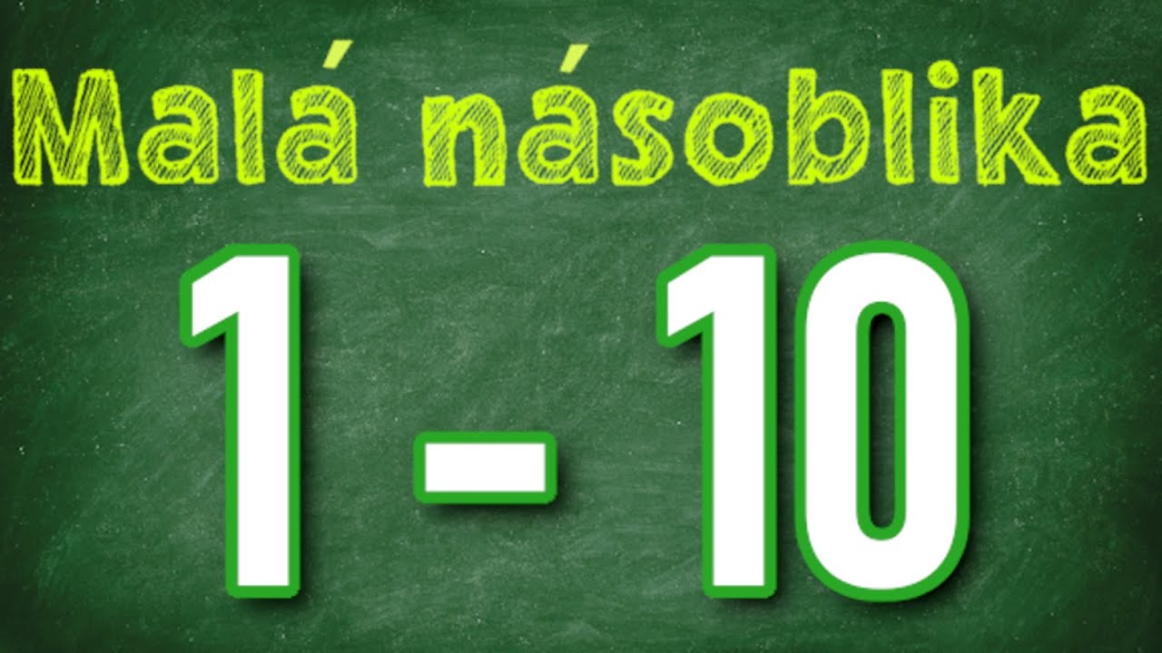 Mal&aacute; n&aacute;sobilka č&iacute;sel 1-10.