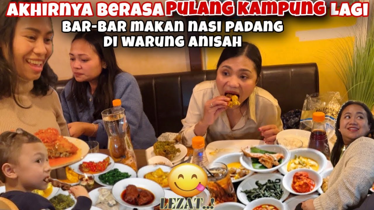 RAME-RAME HAJAR NASI PADANG HIDANG DI WARUNG ANISAH, BERASA DI KAMPUNG HALAMAN
