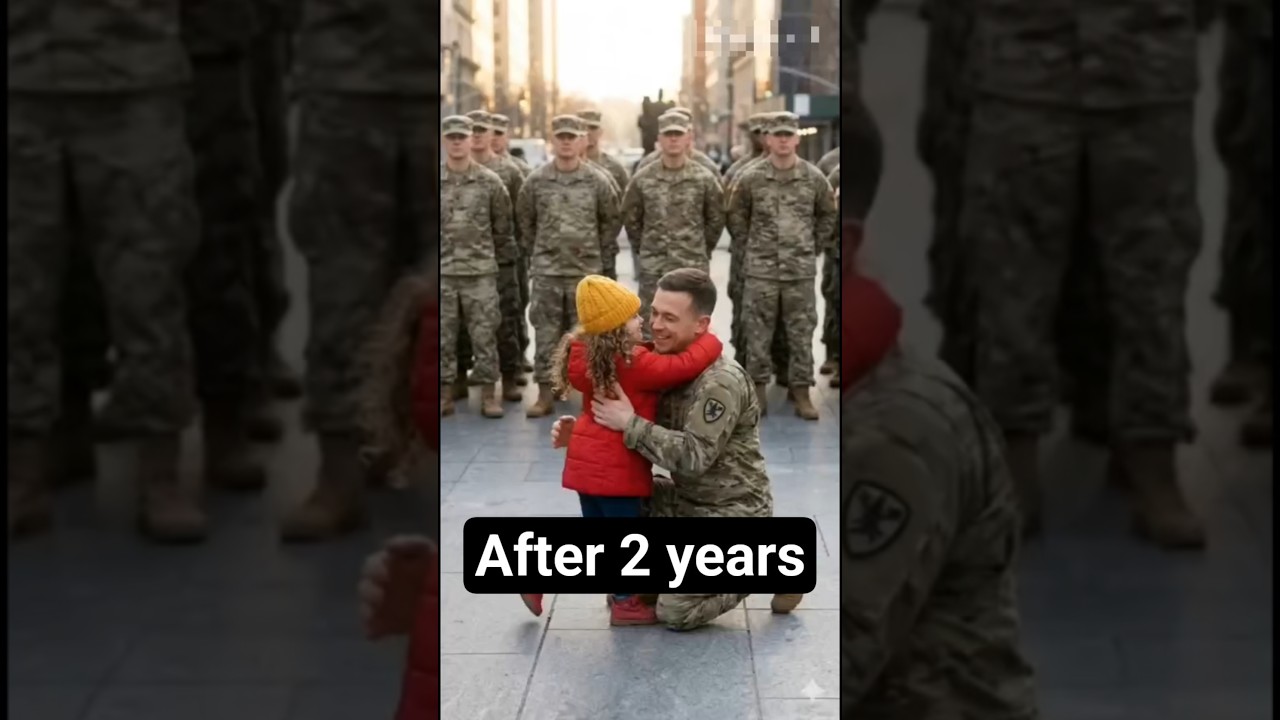 His Little Girl Didn't Know Dad Was Coming Home 😭🇺🇸 #reunion #emotional #viralshort