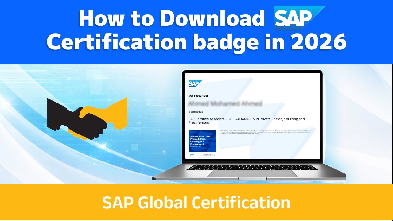 How To Download SAP Certification in 2026 | SAP Global Certification Badge | SAP Certificate