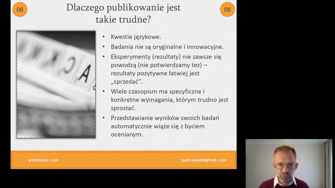 Piotr Siuda – Pisanie artykułów naukowych (wykład otwarty)