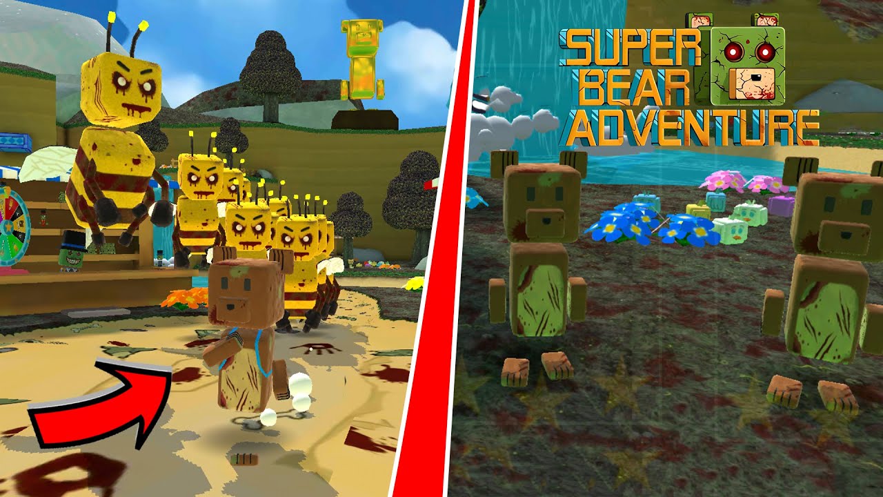 SUPER BEAR ADVENTURE ZOMBIE WORLD GAMEPLAY!!!