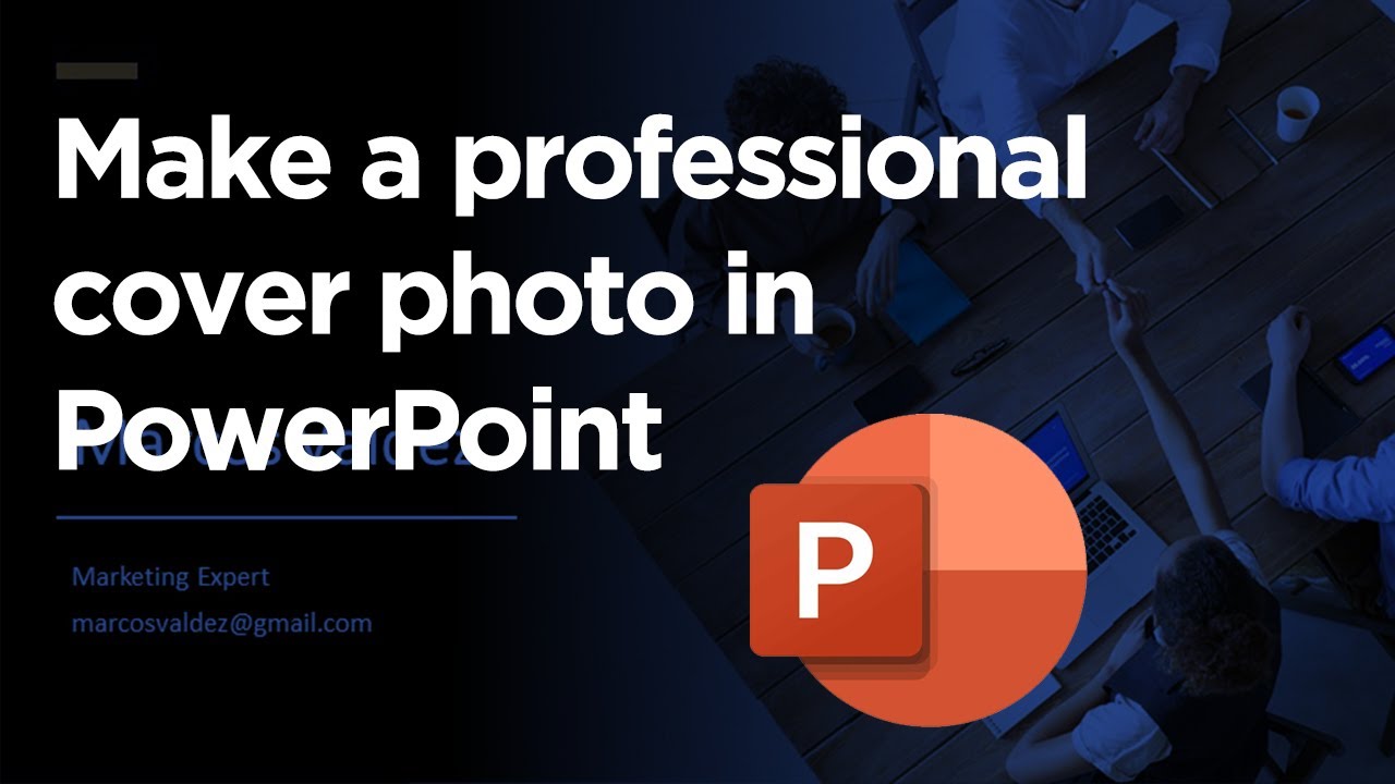 How to make a professional cover photo in PowerPoint in 5 minutes