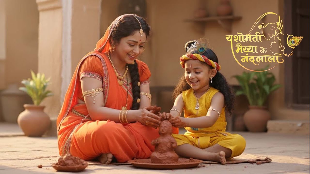 देखिये कान्हा पर यशोदा माता ने मिलकर बनाया मिटटी की मूर्ति | Yashomati Maiyaa Ke Nandlala