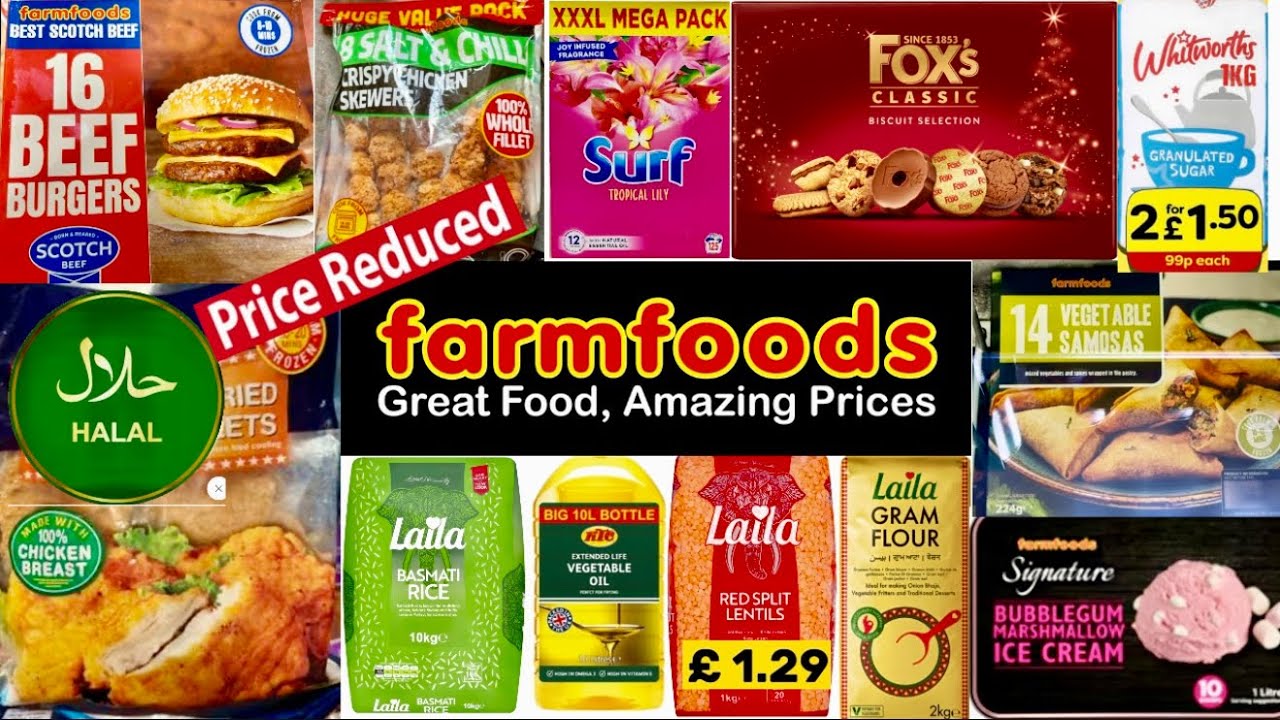 Farmfoods Sale Prices Reduced 2025 .  Asian Halal Food Best Offers . Cheap UK Supermarket . 