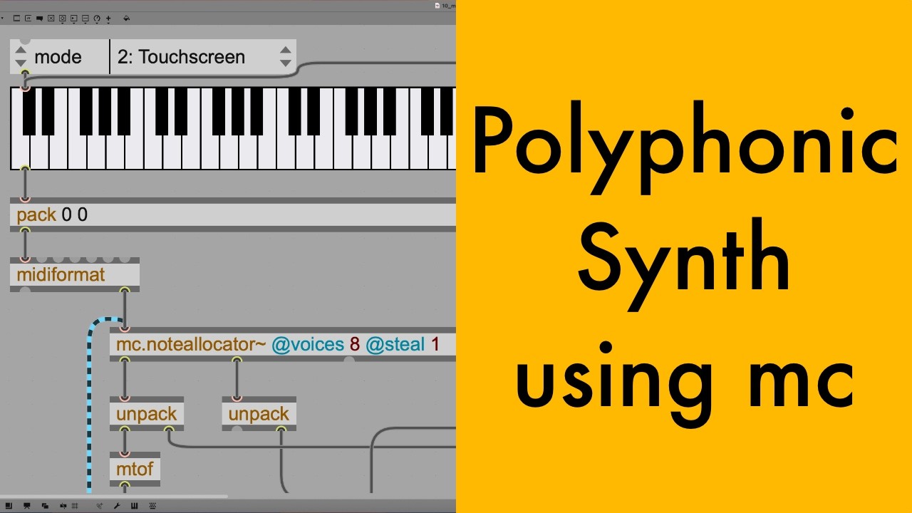 Max/MSP Tutorial 10: Polyphonic Synth using mc