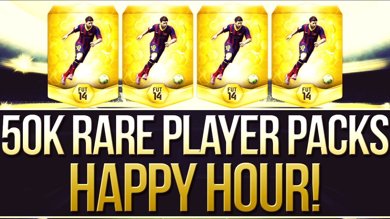 FIFA 14 ULTIMATE TEAM - 50,000 COIN RARE PLAYER PACK! HAPPY HOUR!