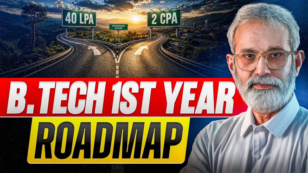 B.Tech First Year Roadmap 2026 | How to Get 40 LPA Job | Complete Guide for Engineering Students