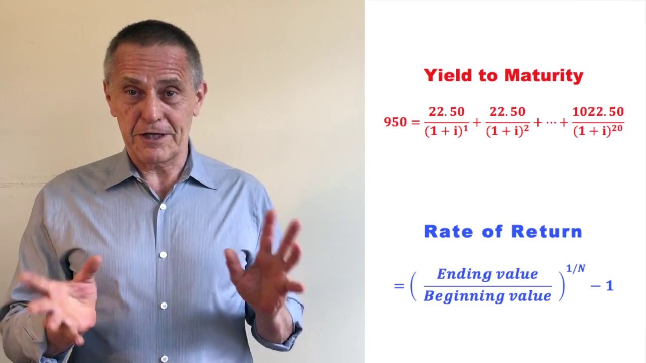 Yield to Maturity Versus Rate of Return
