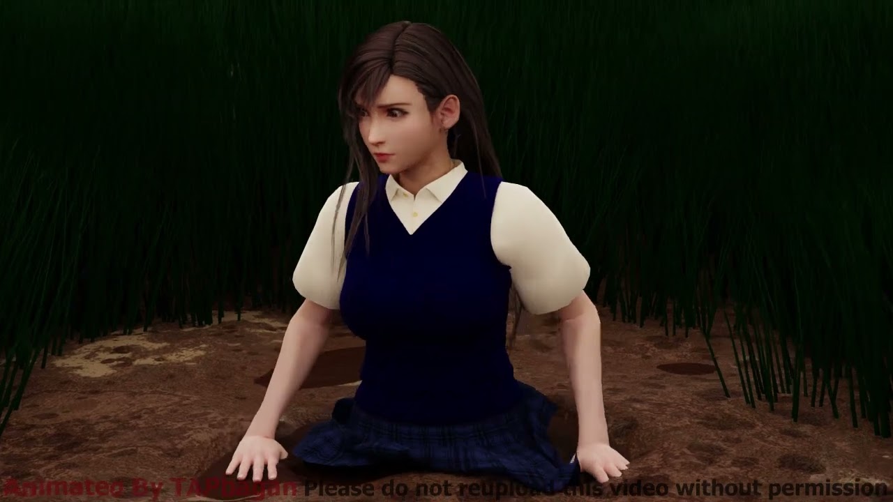 (Blender) School Girl Tifa Sink