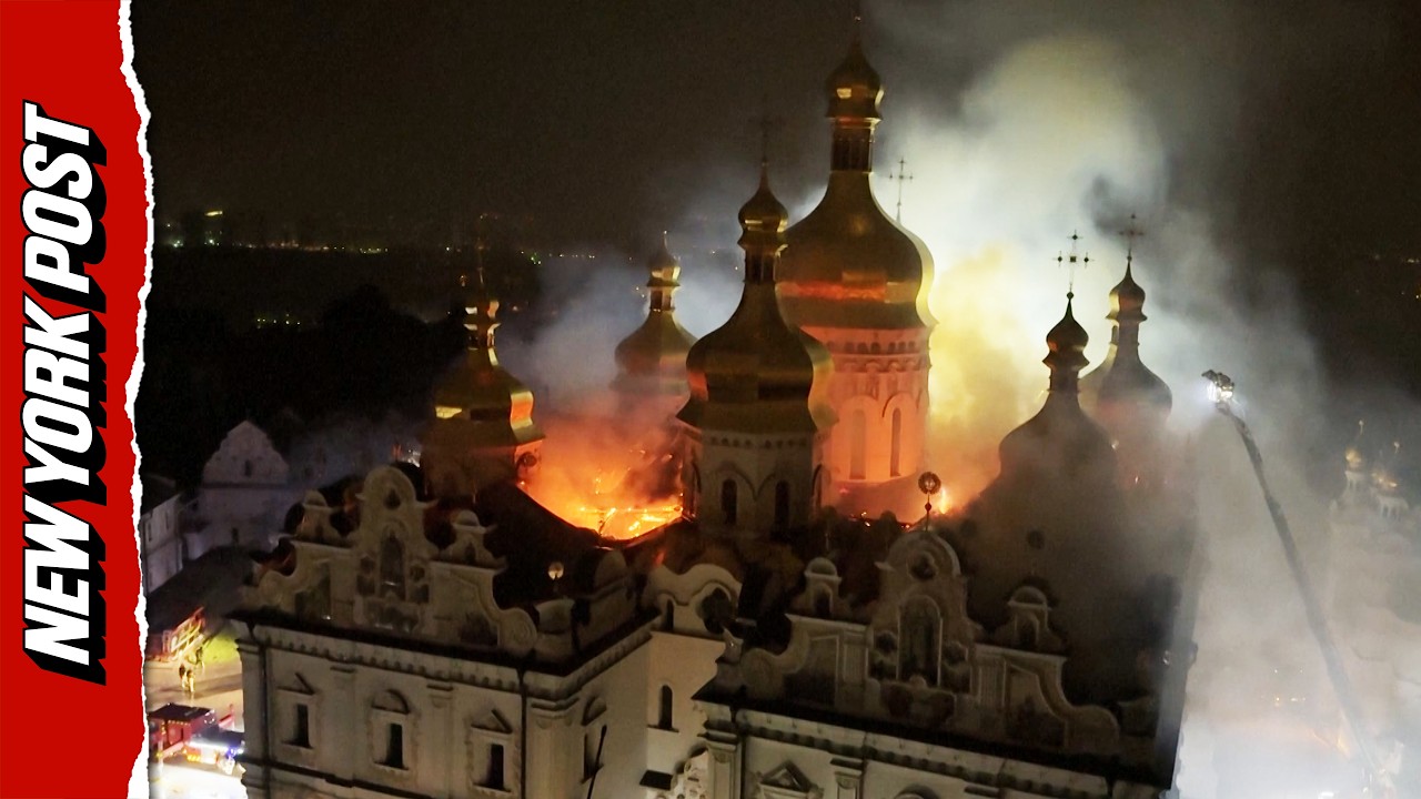 Russia's MASSIVE Drone Strike on Kyiv Damages Centuries-Old Monastery