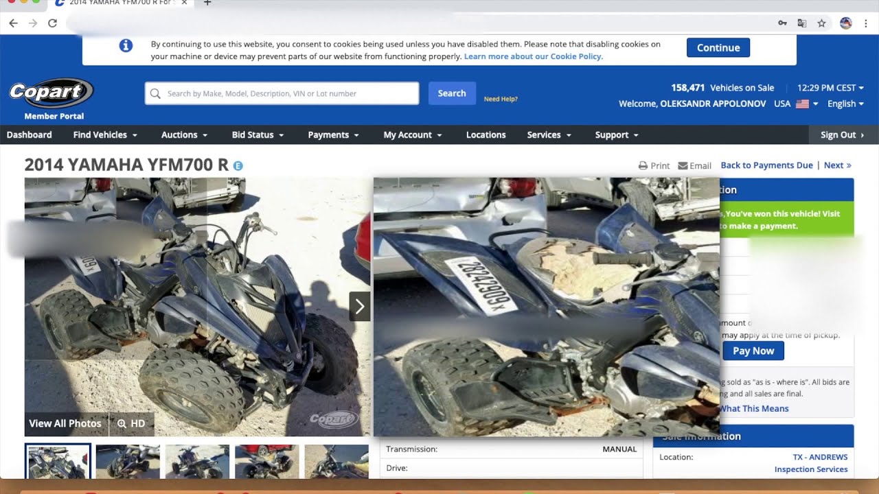 Zakup quada w USA Yamaha Raptor 700
