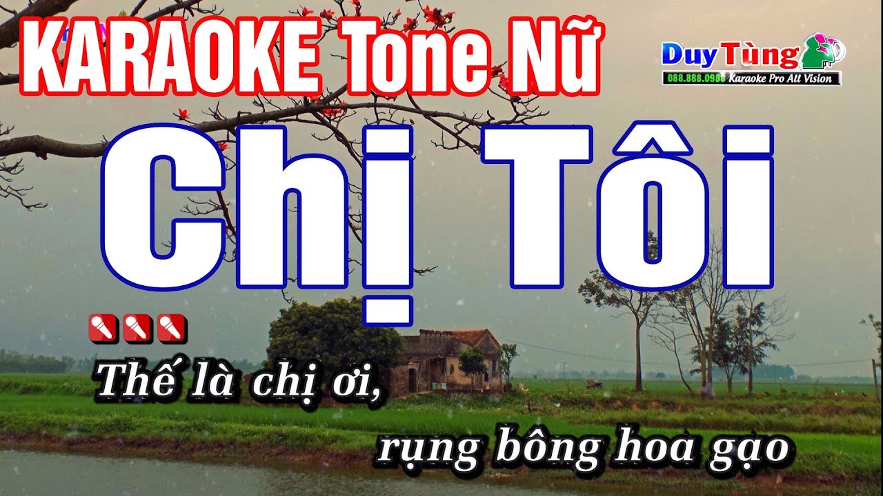 karaoke || Chị Tôi - Tone Nữ || Nhạc Sống Duy Tùng