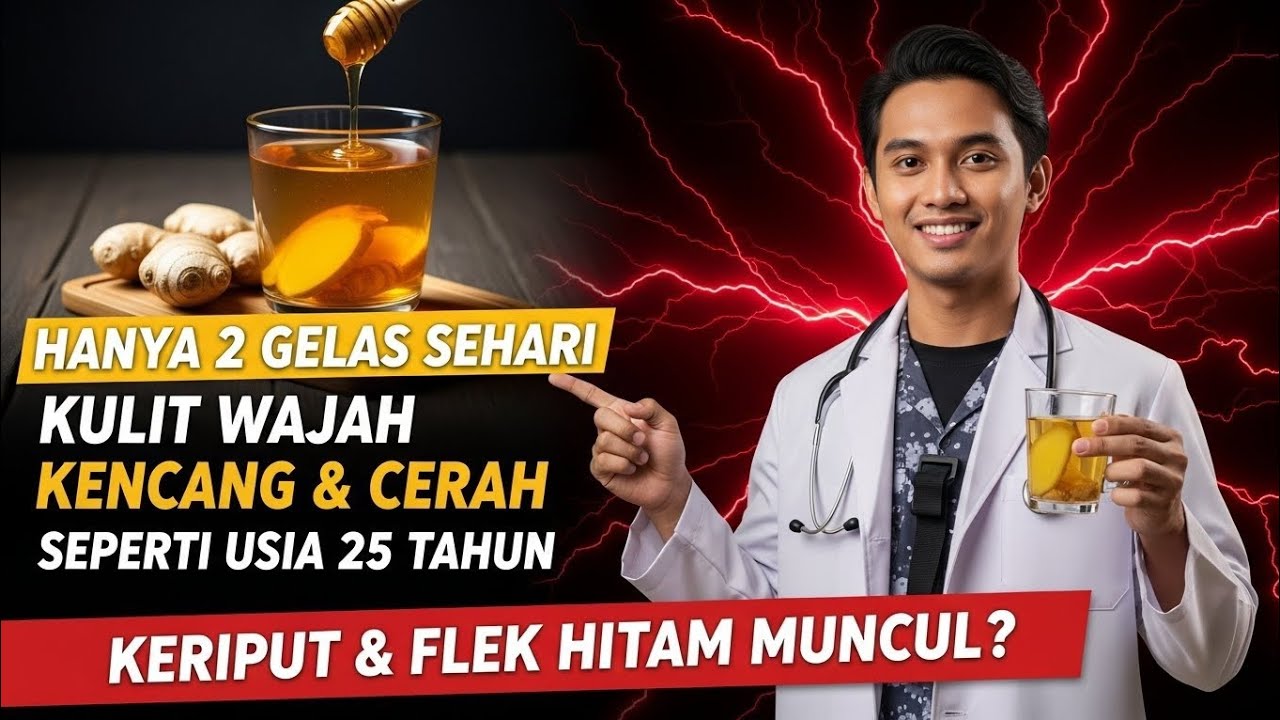 KERIPUT & FLEK HITAM HILANG‼️Hanya Dengan 2 Gelas INI Bikin WAJAH AWET MUDA