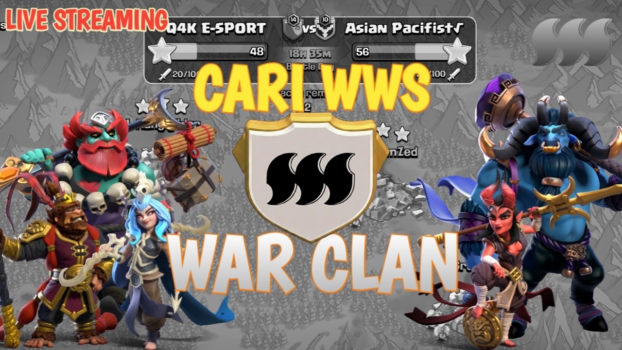LIVE!!! Cari WWS lagi [WAR CLAN] #clashofclans #shorts #supercell