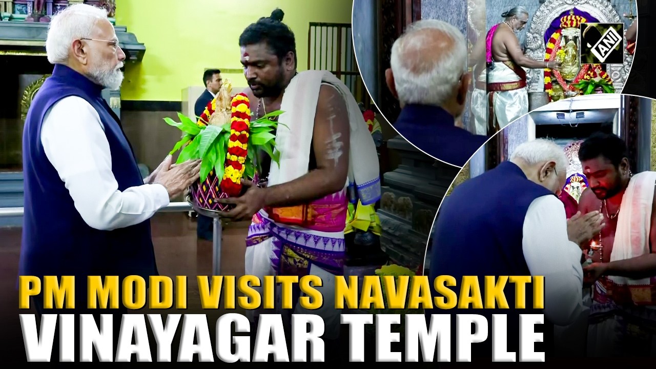 PM Narendra Modi visits Navasakti Vinayagar Temple during 3-day state visit to Seychelles