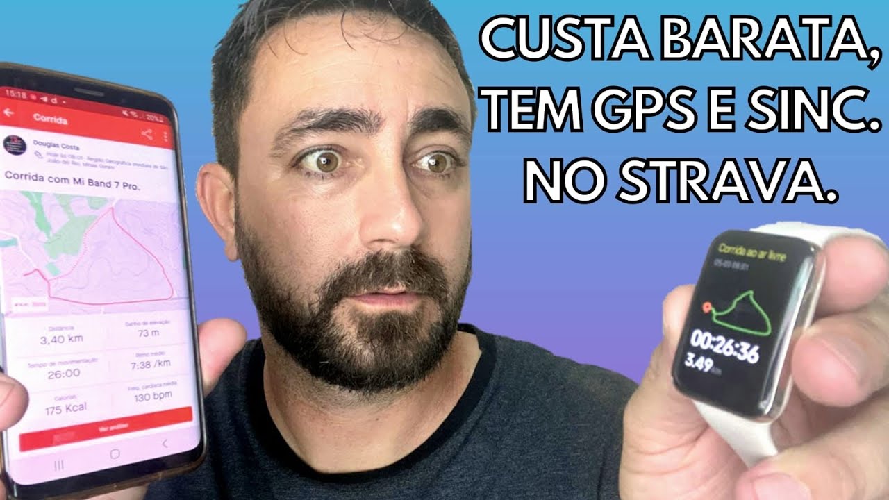 TESTEI O GPS DA MI BAND 7 PRO NA FUNÇÃO CORRIDA E SINCRONIZEI COM STRAVA. ELA É ÓTIMA PRA ESPORTES!