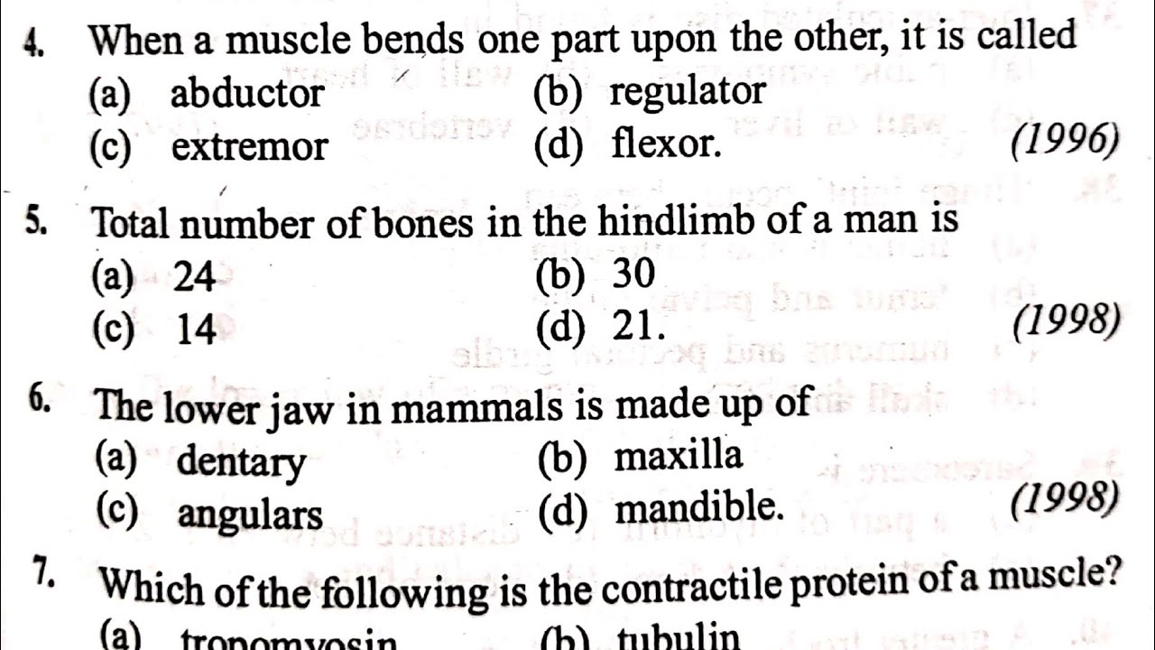 (32) most repeated questions for NEET 2021 || Human Skeletol System || Human Physiology